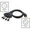 Ac Works Power Strip Cord, SJTW, 5-15/20R, L14-30P, 5ft., Black L1430F520-05BK - alternate 2
